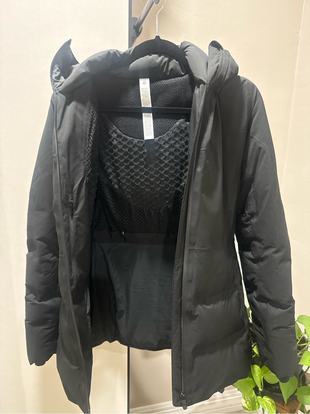 lululemon athletica Black Hooded Insulated Puffer Jacket